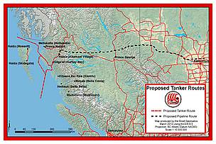 Oil tankers would travel through the heart of Coastal First Nations territory. / ©: WWF / ©: WWF