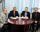 Robert Rangeley of WWF signing MOU with Marine Institute of Memorial University of Newfoundland