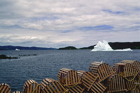 Icebergs in the Atlantic Oceans float past lobster traps near Jackson’s Cove, Newfoundland. / ©: Helen JONES / WWF-Canada / ©: Helen JONES / WWF-Canada